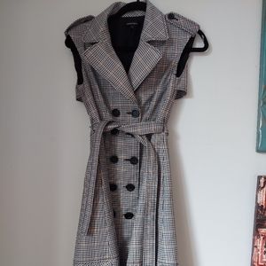 Nanette Lepore plaid double breasted coat dress.